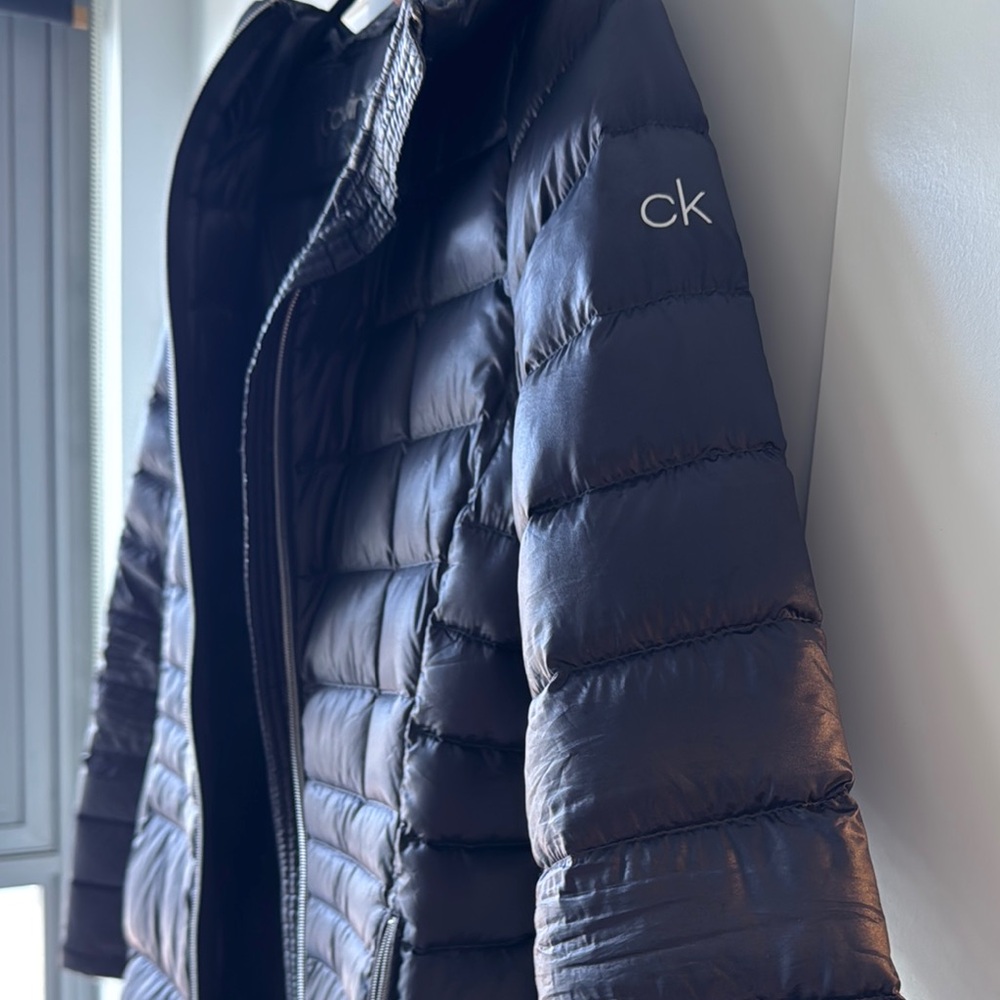 Calvin Klein Women's Black Puffer Coat - Picture 3 of 4